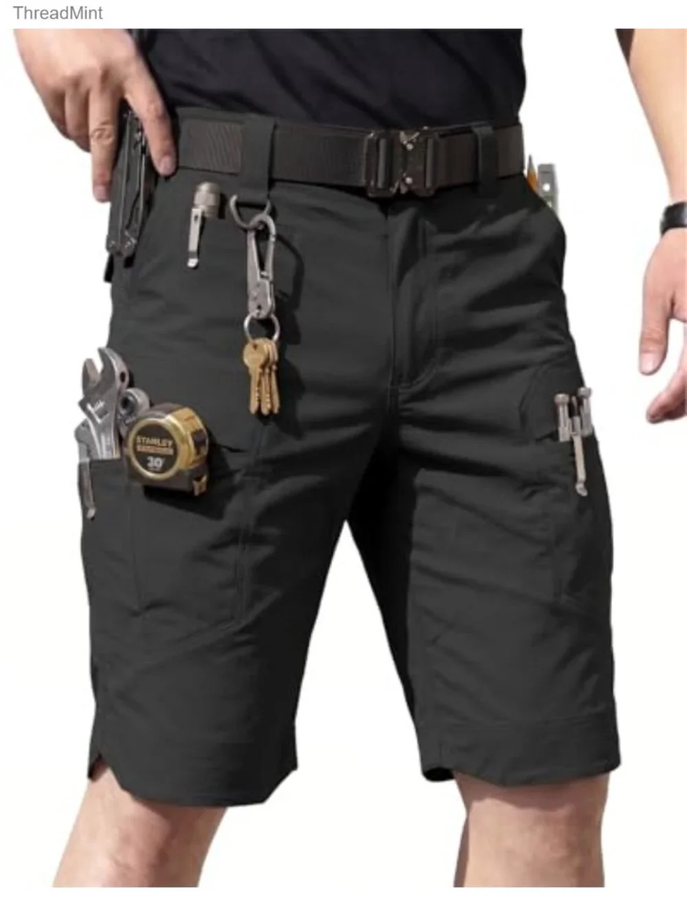 Men's Tactical Cargo Shorts Ripstop Waterproof Quick-Dry 6 Pockets Relaxed Fit